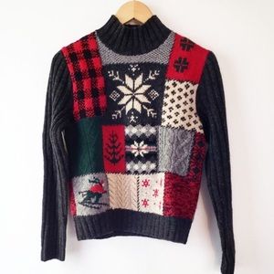 Hand Knit Ralph Lauren Vintage Christmas Sweater